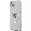 Karl Lagerfeld KLHMP15MHMRSKCH iPhone 15 Plus / 14 Plus 6.7" Ring Stand Karl&Choupettte MagSafe tok, fehér