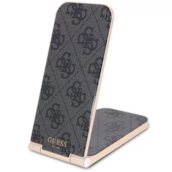   Guess 4G Pattern MagSafe összecsukható 2 az 1-ben 15W induktív töltő, fekete