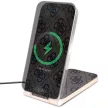 Guess 4G minta MagSafe összecsukható 2 az 1-ben 15W induktív töltő, barna