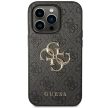 Guess iPhone 15 Pro Max 6,7" GUHCP15X4GMGGR HC PU Leather 4G Metal Logo tok, szürke