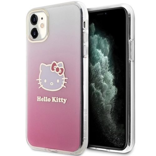 Hello Kitty HKHCN61HDGKEP iPhone 11 / Xr 6.1" IML Gradient Electrop Kitty Head tok, rózsaszín