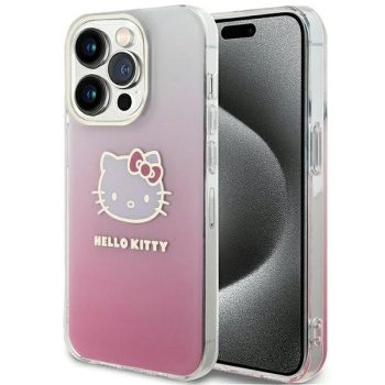   Hello Kitty HKHCP13LHDGKEP iPhone 13 Pro / 13 6.1" IML Gradient Electrop Kitty Head tok, rózsaszín