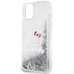 Hello Kitty HKHCN61LIKHET iPhone 11 / Xr 6.1" Liquid Glitter Charms Kitty Head tok, ezüst