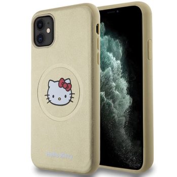   Hello Kitty Leather Kitty Head MagSafe case iPhone 11/Xr tok, arany
