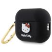 Hello Kitty HKAP23DKHSK Airpods Pro 2 (2022/2023) cover Silicone 3D Kitty Head tok, fekete