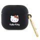 Hello Kitty HKA33DKHSK Airpods 3 cover Silicone 3D Kitty Head tok, fekete