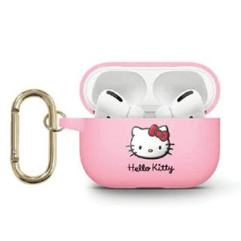   Hello Kitty HKA33DKHSP Airpods 3 cover Silicone 3D Kitty Head tok, rózsaszín