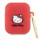 Hello Kitty HKA23DKHSF Airpods 1/2 cover Silicone 3D Kitty Head tok, rózsaszín