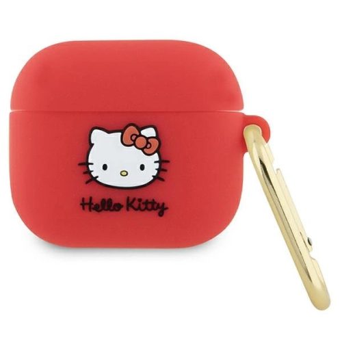 Hello Kitty HKA33DKHSF Airpods 3 cover Silicone 3D Kitty Head tok, rózsaszín