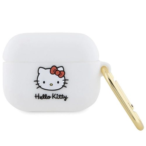 Hello Kitty HKAP3DKHSH Airpods Pro cover Silicone 3D Kitty Head tok, fehér