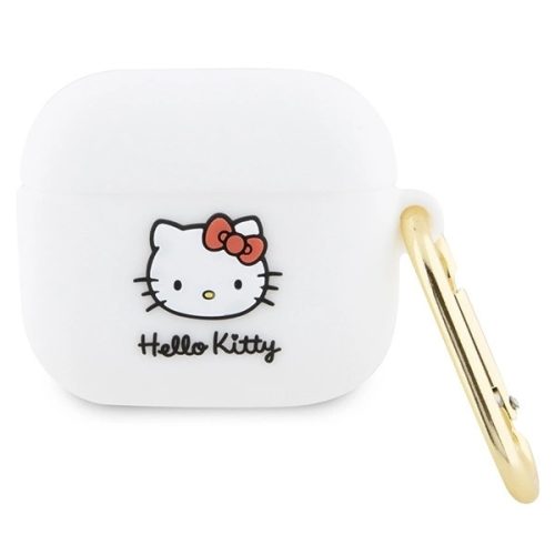 Hello Kitty HKA33DKHSH Airpods 3 cover Silicone 3D Kitty Head tok, fehér