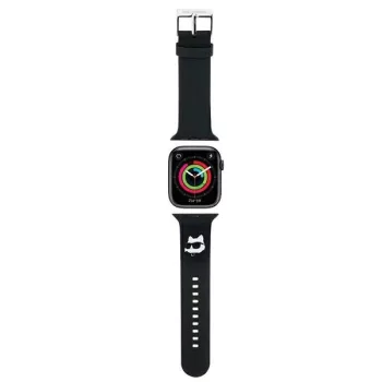   Karl Lagerfeld KLAWLSLCNK 3D Rubber Choupette Head Apple Watch 42/44/45/45/49mm óraszíj, fekete