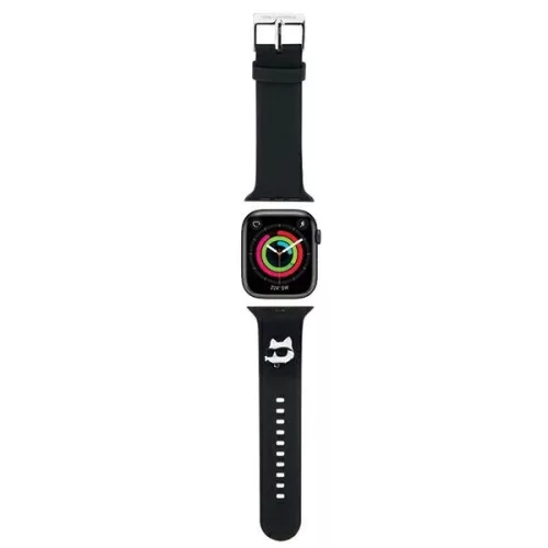 Karl Lagerfeld KLAWLSLCNK 3D Rubber Choupette Head Apple Watch 42/44/45/45/49mm óraszíj, fekete