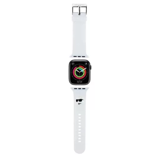 Karl Lagerfeld 3D Rubber Choupette Heads óraszíj Apple Watch 38/40/41mm tok, fehér