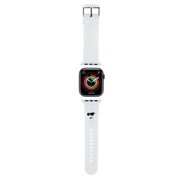   Karl Lagerfeld KLAWLSLCNH 3D Rubber Choupette Head Apple Watch 42/44/45/49mm óraszíj, fehér
