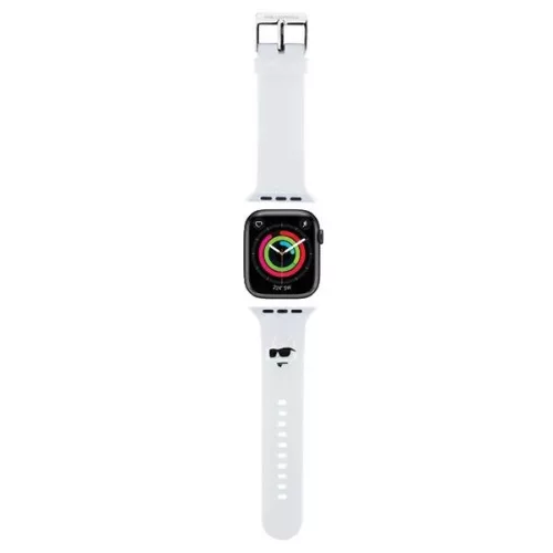 Karl Lagerfeld KLAWLSLCNH 3D Rubber Choupette Head Apple Watch 42/44/45/49mm óraszíj, fehér