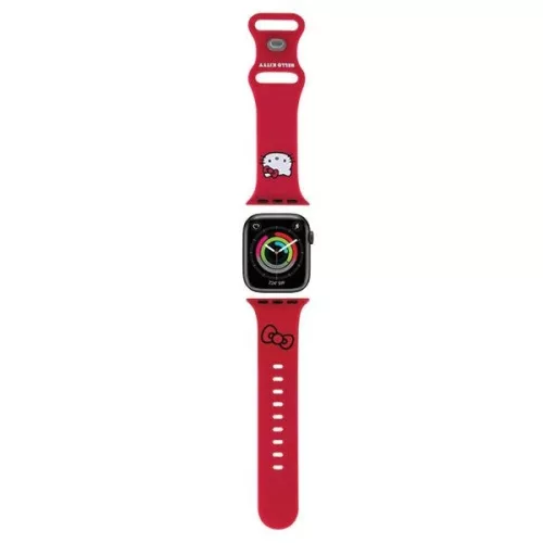 Hello Kitty Silicone Kitty Head óraszíj Apple Watch 38/40/41mm tok, piros