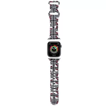   Hello Kitty Silicone Heads & Stripes óraszíj Apple Watch 38/40/41mm tok, fekete