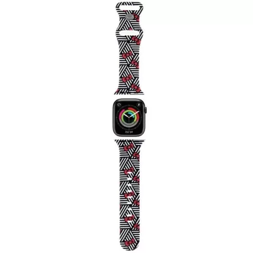 Hello Kitty Silicone Bows & Stripes óraszíj Apple Watch 38/40/41mm tok, fekete