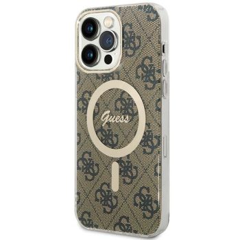   Guess case iPhone 15 Pro Max 6,7" GUHMP15XH4STW HC MAGSAFE IML 4G tok, barna