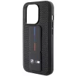 BMW BMHCP15LGSPPRK iPhone 15 Pro 6.1" hardcase Grip Stand Smooth & Perforated tok, fekete