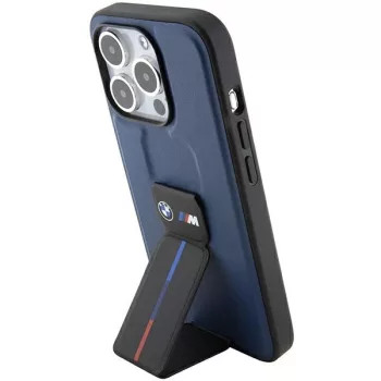   BMW BMHCP15LGSPBIV iPhone 15 Pro 6.1" hardcase M Grip Stand Bicolor tok, sötétkék
