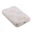 Guess GUPB5FP4EMGP 4G Leather Metal Logo MagSafe powerbank 15W 5000mAh, rózsaszín