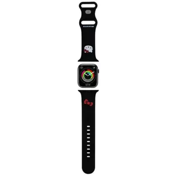   Hello Kitty Silicone Kitty Head óraszíj Apple Watch 42/44/45/49mm tok, fekete