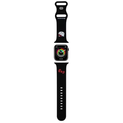 Hello Kitty Silicone Kitty Head óraszíj Apple Watch 42/44/45/49mm tok, fekete
