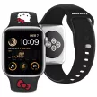 Hello Kitty Silicone Kitty Head óraszíj Apple Watch 42/44/45/49mm tok, fekete