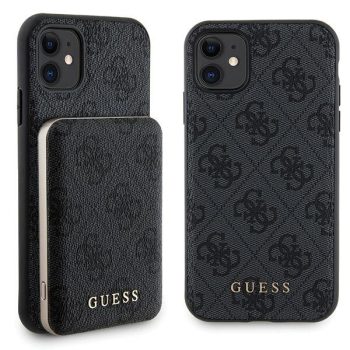   Guess GUBPM5N614GEMGK iPhone 11 6.1" kemény tok + Powerbank 5000mAh MagSafe, fekete