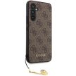 Guess GUHCS23FEGF4GBR Samsung Galaxy S23 FE S711 hátlap, tok 4G Charms Collection, barna