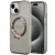Guess GUHMP15SHFWFCK iPhone 15 6.1"  IML Flowers Wreatch MagSafe tok, fekete