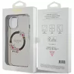 Guess GUHMP15SHFWFCK iPhone 15 6.1"  IML Flowers Wreatch MagSafe tok, fekete