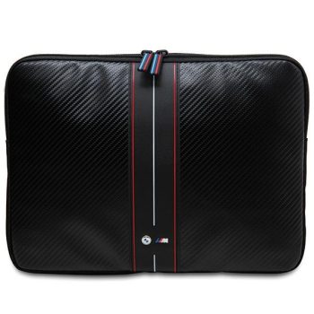   BMW Carbon & Red Stripe sleeve a 16" laptop táska, fekete