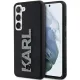 Karl Lagerfeld KLHCS23S3DMBKCK 3D Rubber Glitter Logo Samsung Galaxy S23, hátlap, tok, fekete