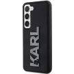 Karl Lagerfeld KLHCS23S3DMBKCK 3D Rubber Glitter Logo Samsung Galaxy S23, hátlap, tok, fekete