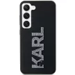 Karl Lagerfeld KLHCS23S3DMBKCK 3D Rubber Glitter Logo Samsung Galaxy S23, hátlap, tok, fekete
