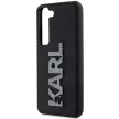Karl Lagerfeld KLHCS23S3DMBKCK 3D Rubber Glitter Logo Samsung Galaxy S23, hátlap, tok, fekete