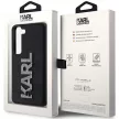 Karl Lagerfeld KLHCS23S3DMBKCK 3D Rubber Glitter Logo Samsung Galaxy S23, hátlap, tok, fekete