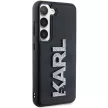 Karl Lagerfeld KLHCS23M3DMBKCK 3D Rubber Glitter Logo Samsung Galaxy S23 Plus, hátlap, tok, fekete