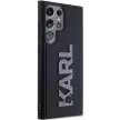 Karl Lagerfeld KLHCS23L3DMBKCK 3D Rubber Glitter Logo Samsung Galaxy S23 Ultra, fekete/kék hátlap, tok, 3D gumi csillogó logó