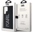 Karl Lagerfeld KLHCS23L3DMBKCK 3D Rubber Glitter Logo Samsung Galaxy S23 Ultra, fekete/kék hátlap, tok, 3D gumi csillogó logó