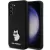 Karl Lagerfeld Silicone Choupette Metal Pin case for Samsung Galaxy S23 Plus tok, fekete