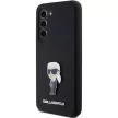Karl Lagerfeld Silicone Ikonik Metal Pin case for Samsung Galaxy S23 tok, fekete