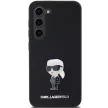 Karl Lagerfeld Silicone Ikonik Metal Pin case for Samsung Galaxy S23 Plus tok, fekete