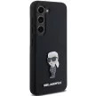 Karl Lagerfeld Silicone Ikonik Metal Pin case for Samsung Galaxy S23 Plus tok, fekete