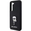 Karl Lagerfeld Silicone Ikonik Metal Pin case for Samsung Galaxy S23 Plus tok, fekete