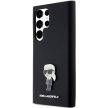 Karl Lagerfeld Silicone Ikonik Metal Pin case for Samsung Galaxy S23 Ultra tok, fekete