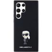 Karl Lagerfeld Silicone Ikonik Metal Pin case for Samsung Galaxy S23 Ultra tok, fekete